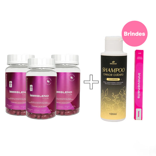 Kit 3 Blend de Vitaminas para Cabelo + Shampoo + innovenails