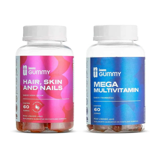 Combo Beleza e Vitalidade: 1 Mega Multivitamínico + 1 Hair, Skin and Nails innoveway - innoveway